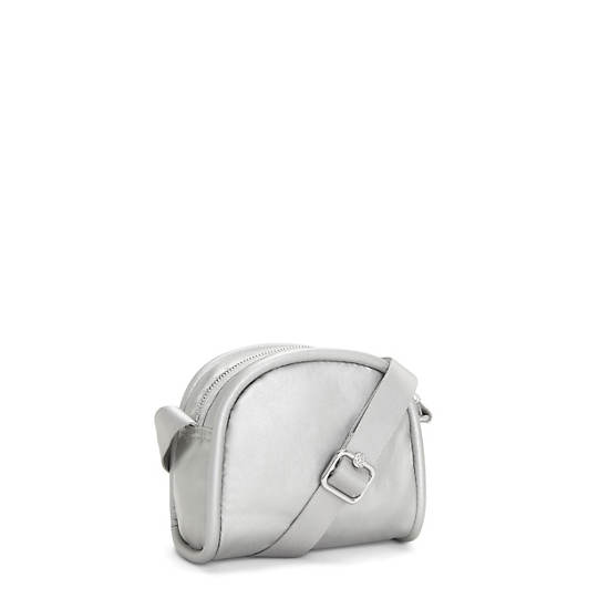 Torba Crossbody Kipling Jesper Metallic Srebrne | PL 2032ZU